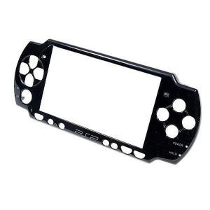 Coque avant PSP2000 slim noire - pièce d'origine pour réparation