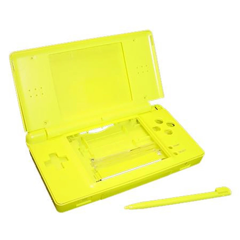 Coque de remplacement Nintendo DS Lite jaune pour réparation et personnalisation