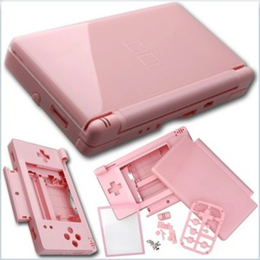 Coque de remplacement Nintendo DS Lite rose pour remplacement complet et personnalisation