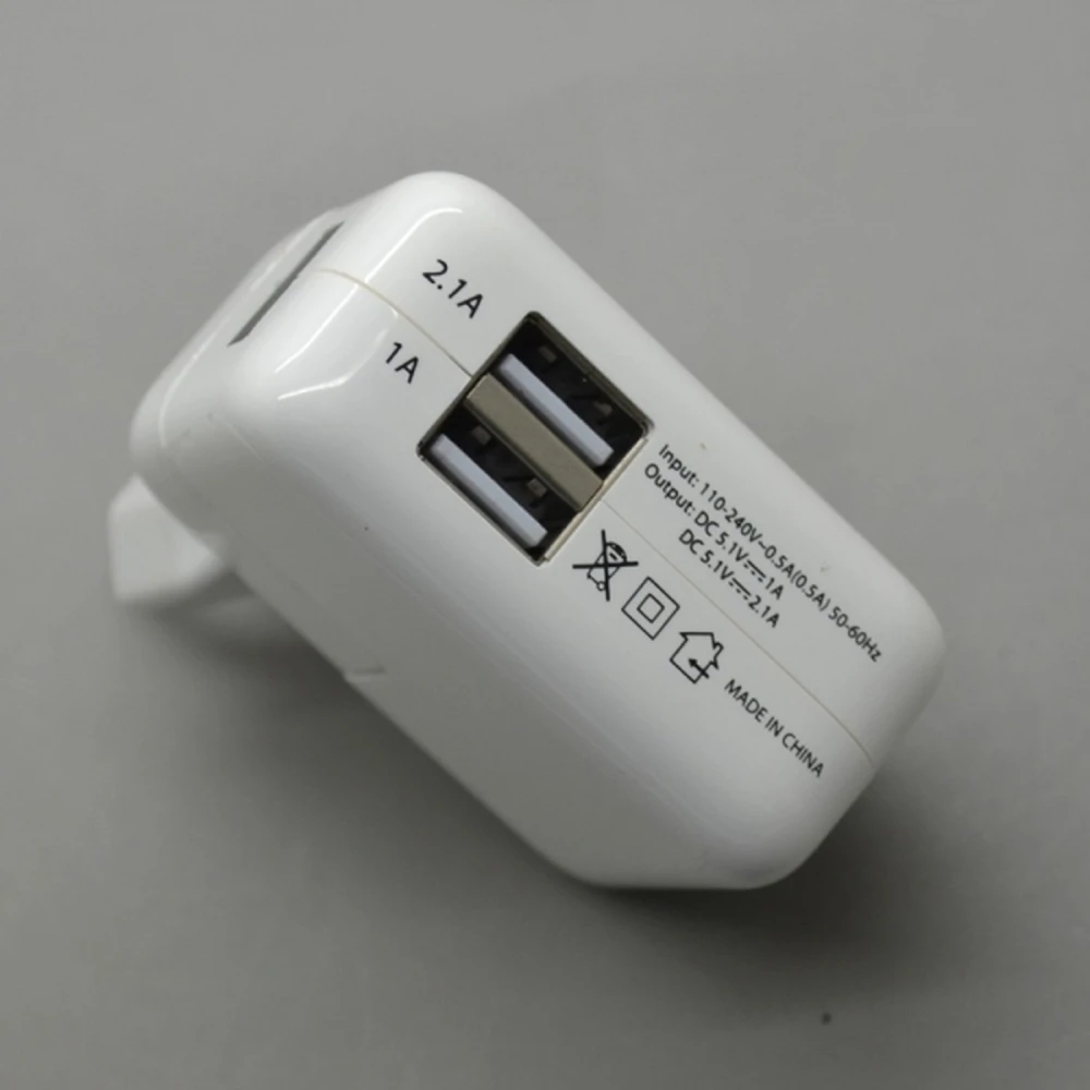 Cargador de pared dual USB compatible con Apple y dispositivos Android