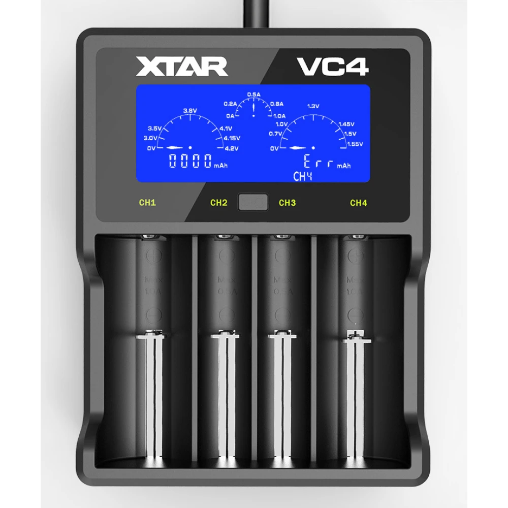 Chargeur XTAR VC4 universel pour batterie Li-Ion avec écran LCD innovant