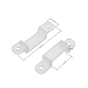 Clip de fixation transparent en silicone pour ruban LED 12V