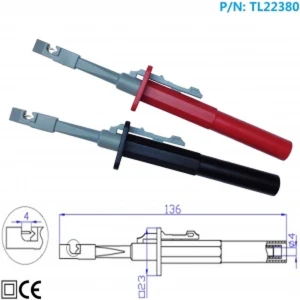 Pinces crocodile isolées catIII avec connexion banane TL22380 Amass