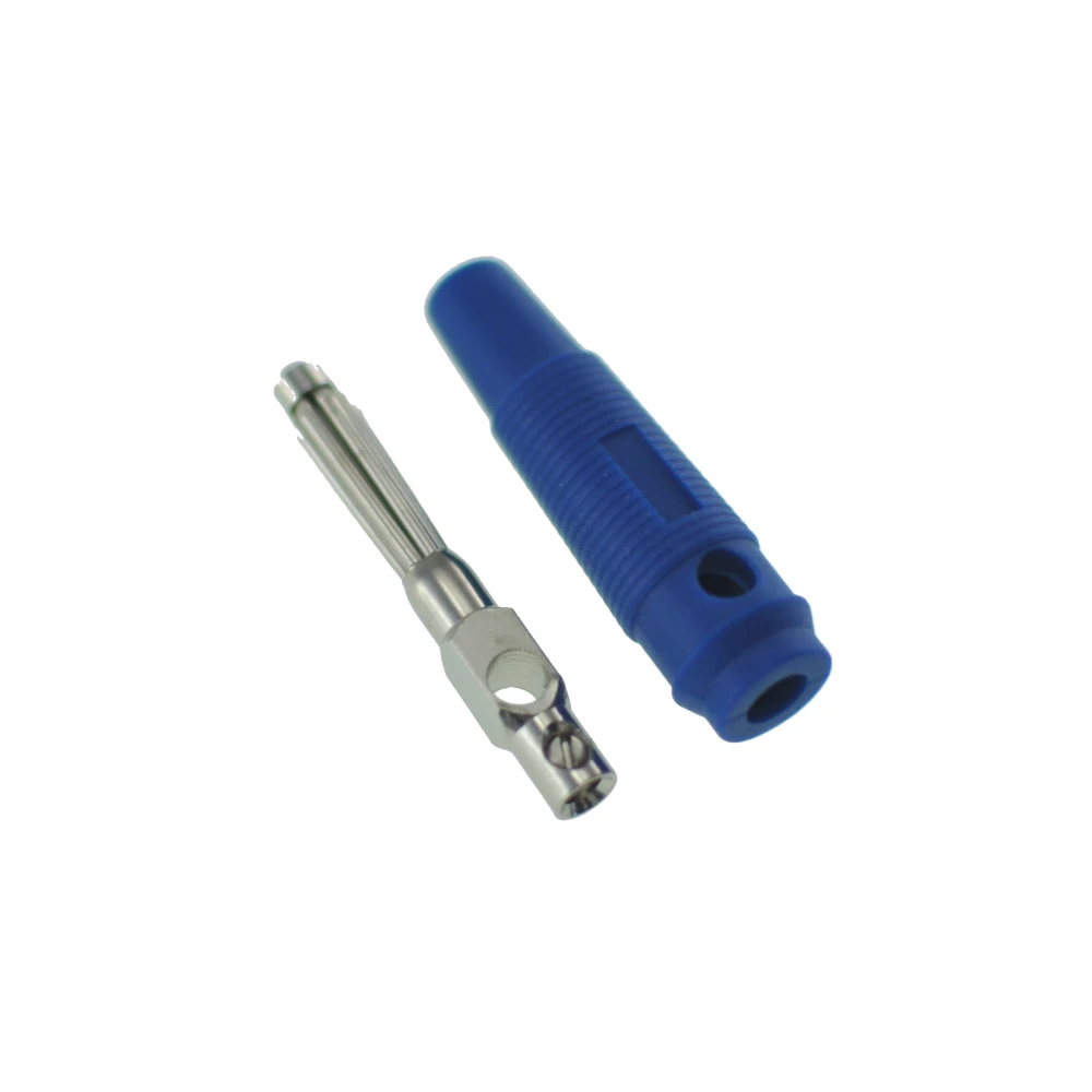 Connecteur banane 4 mm bleu BP4526 pour câbles de mesure et multimètres