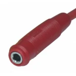 Connecteur banane femelle 4mm rouge BS4506 de Satkit pour connexions électriques