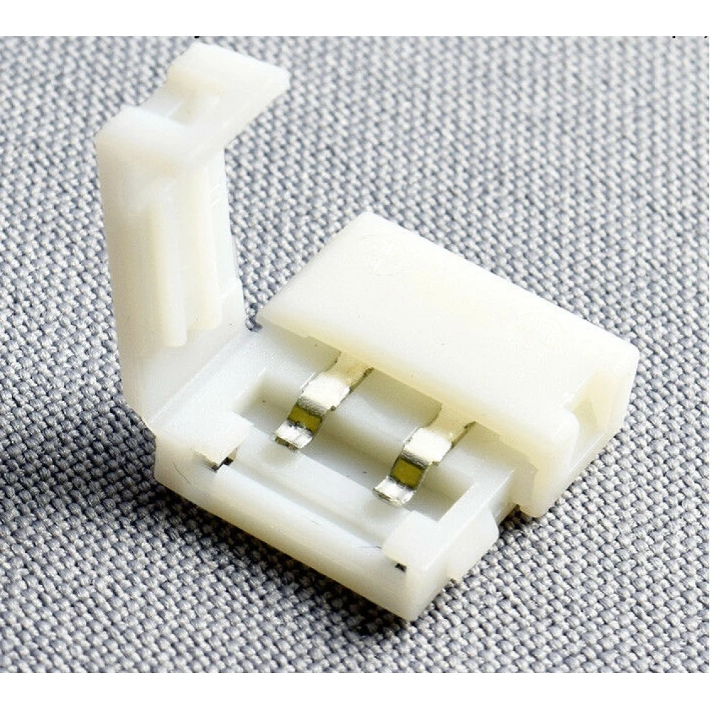 Connecteur LED 2 broches 10mm 5050 pour rubans LED - Sans soudure