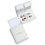 Detalle del conector LED forma L 2 pin 10mm 5050 para tiras LED