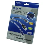 Convertisseur 3 en 1 pour manettes PS/PS2 vers USB, GameCube et Xbox - Mayflash