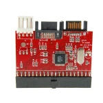 Vista del convertidor IDE a SATA ó SATA a IDE para hardware informático