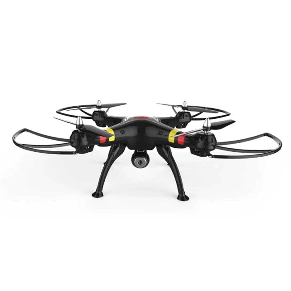 Detalle de la cámara HD y giroscopio del drone Syma X8W negro