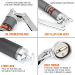 Pistolet à graisse manuel 600ml avec pompe à graisse et flexible haute pression