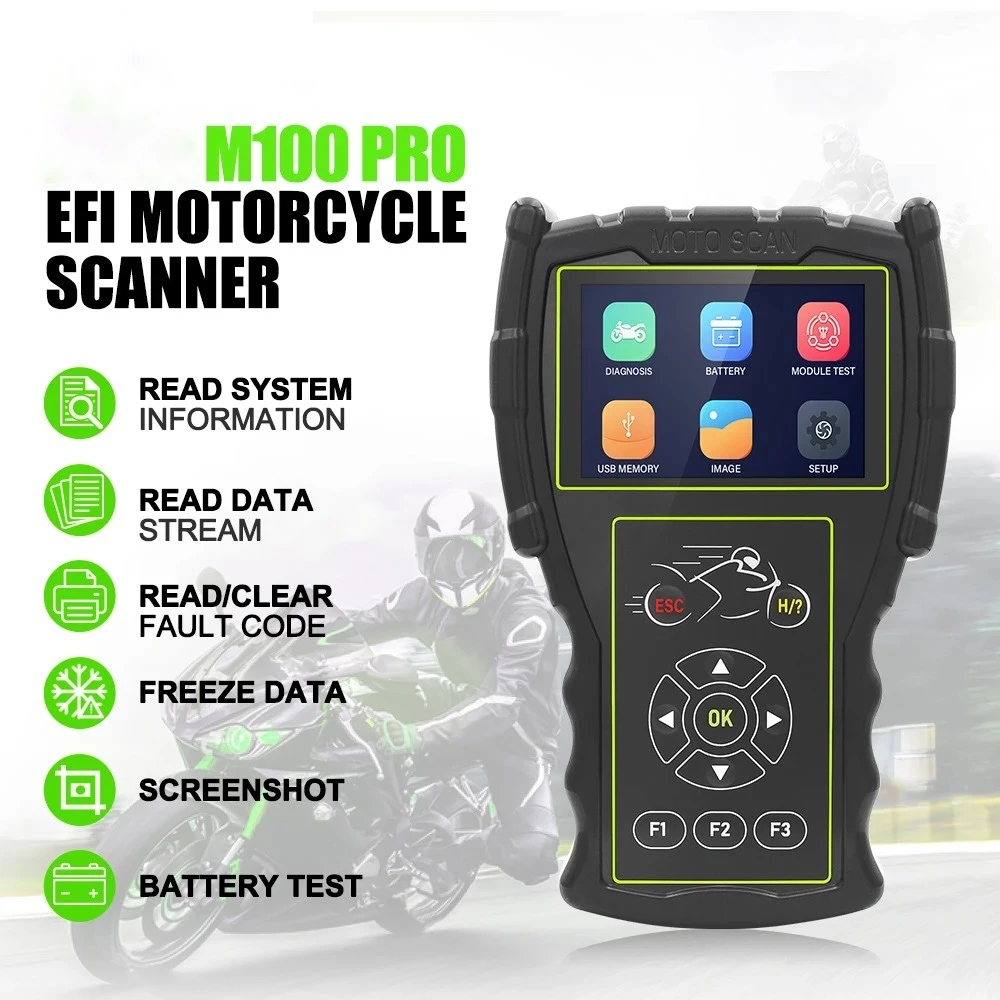 Valise diagnostic moto OBD JDiag M100 Pro pour KTM Honda Yamaha Kawasaki BMW