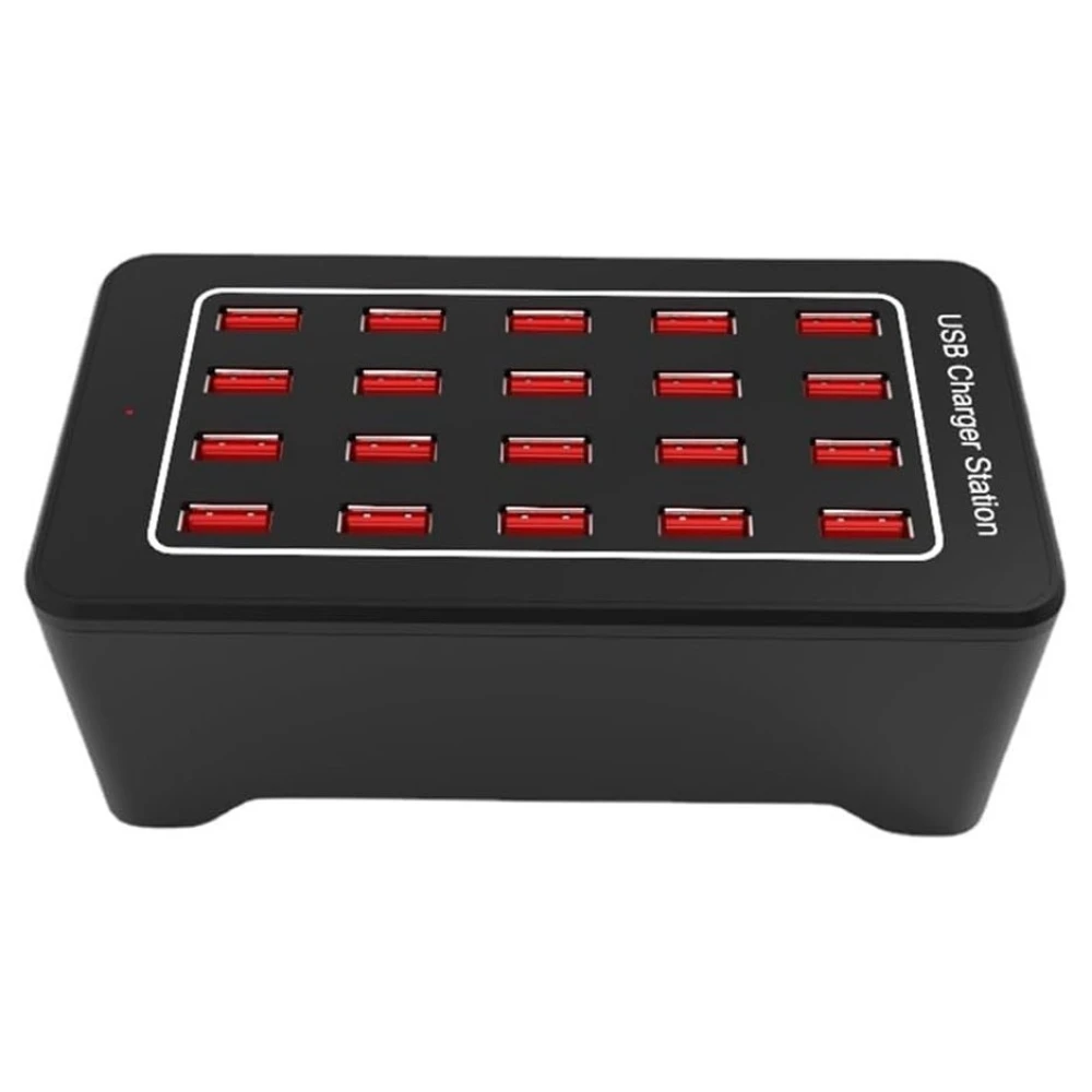 Station de charge USB 20 ports avec IQ Charge - 100W, 2.4A/port