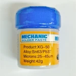 Pâte à souder Mechanic XG-50 Sn63/Pb37 (10CC - 42GR) pour réparations électroniques