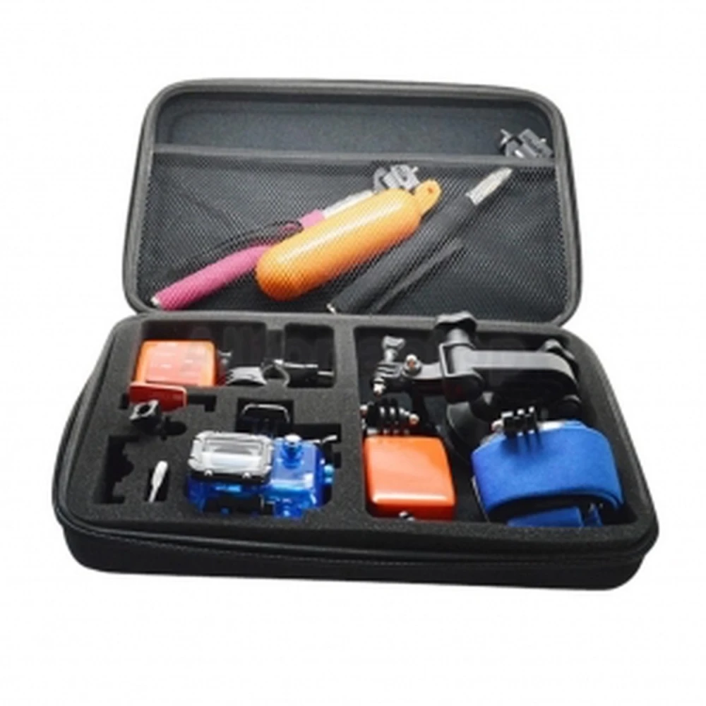 Grande housse pour GoPro Hero 3 avec protection et accessoires