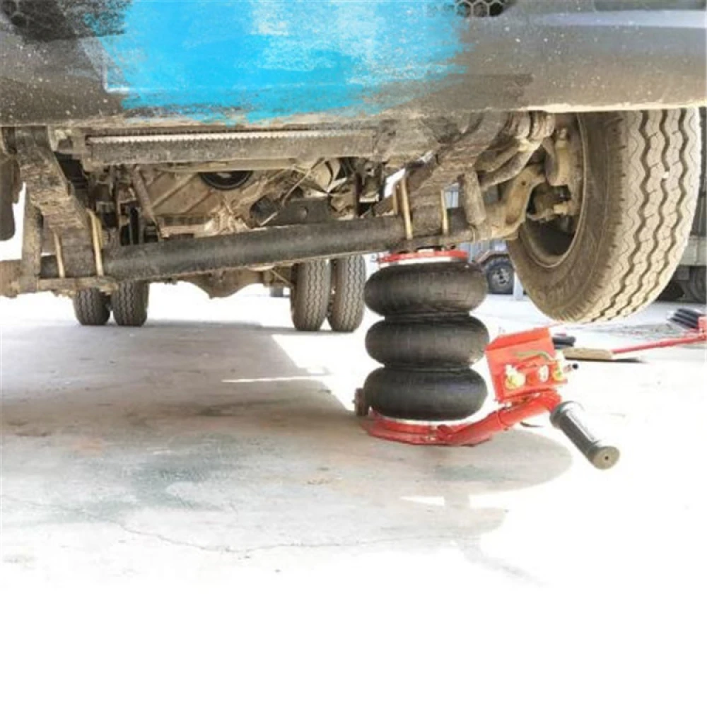 Vista lateral del gato neumático heavy duty para coches