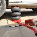 Cric pneumatique 3 tonnes triple coussin d'air gonflable Heavy Duty pour voitures