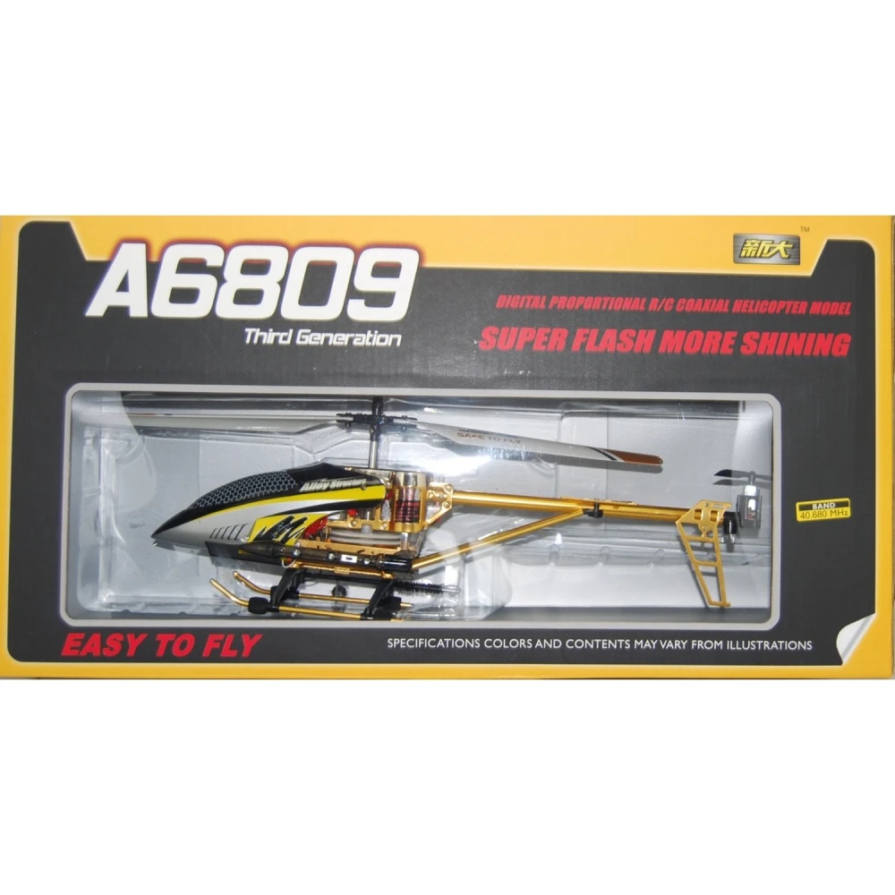 Helicóptero radio control modelo 6809 rojo con palas de recambio
