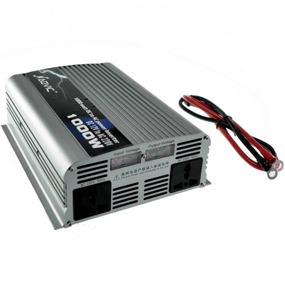 Convertisseur 12V à 220V 1000W pour voiture, camping-car et bateau