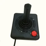 Joystick Atari 2600 clásico mando gamepad consola negro con cable