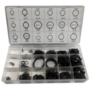 Jeu de circlips Seeger - Pack de 300 rondelles et anneaux de retenue métalliques