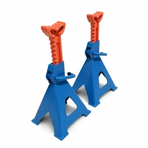 Jeu de 2 Chandelles 12 Tonnes à Double Sécurité — Chevalets en Acier Réglables 46-76 cm pour Voiture, Fourgonnette, Camion et Engins TSX TOOL