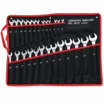 Jeu de 26 Clés Mixtes Œil-Plat 6-32mm Acier Cr-V avec Mallette