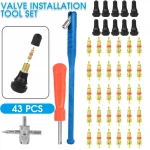 Kit outils réparation pneus extraction valves TSX TOOL 43 pièces