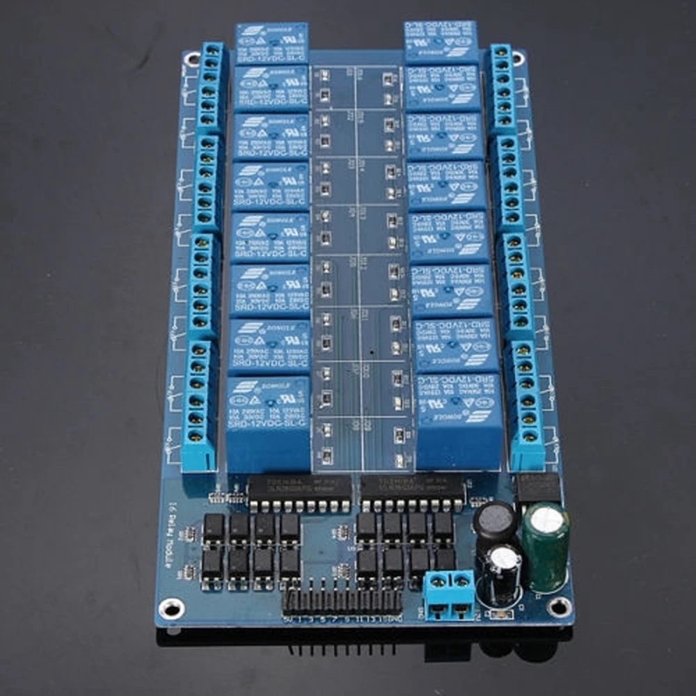 Kit 16 relais 12V pour Arduino avec 16 canaux - Compatible satkit