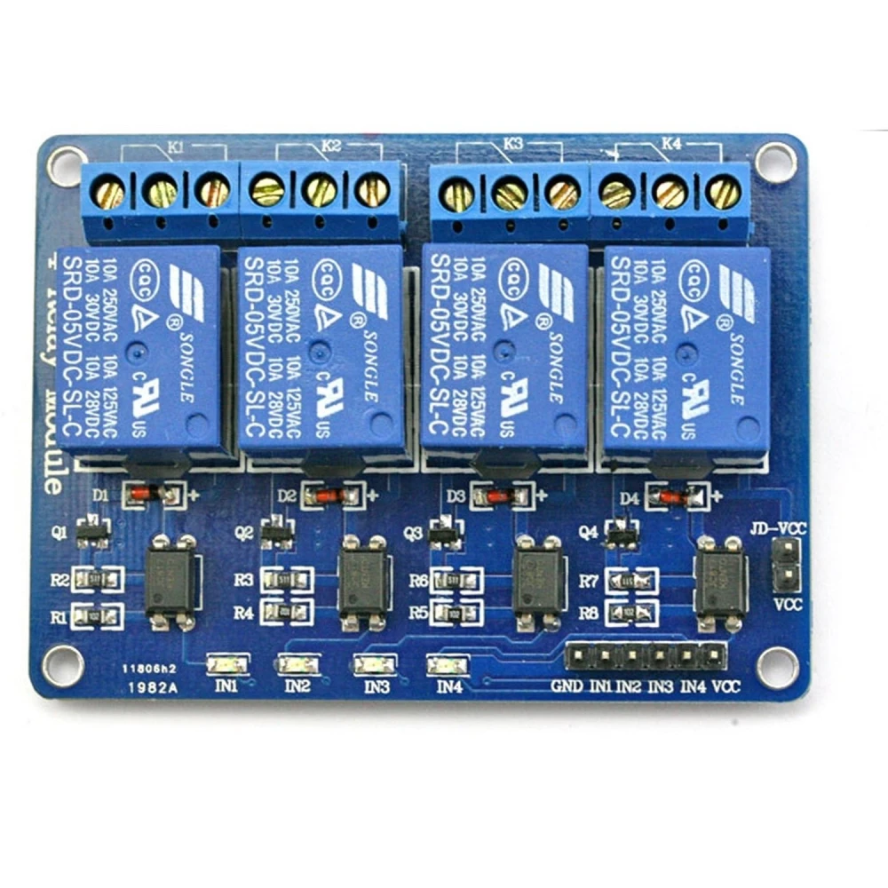 Kit 4 relais 5V pour Arduino compatible - Contrôle 4 canaux