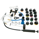 Manómetro con protector de goma del kit comprobador sistema refrigeración radiador