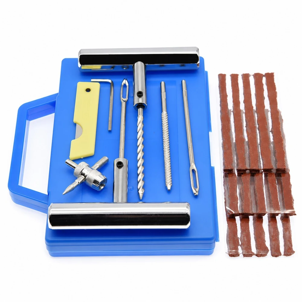 Kit Réparation Crevaisons Pneus 23 Pièces Voiture Moto Mèches Poinçon
