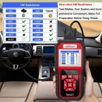 Vista frontal del lector de códigos KW850 OBD2 Konnwei