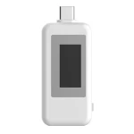 Medidor USB tipo C KWS1802C en color blanco con pantalla digital