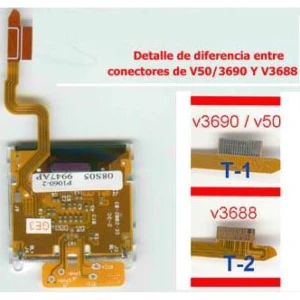 satkit LCD Motorola V3688 avec câble flex pour réparation et remplacement
