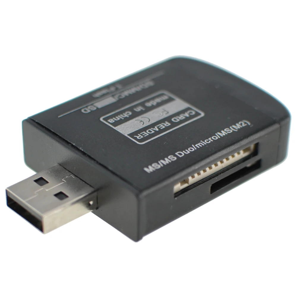 Lecteur de cartes mémoire USB 2.0 tout-en-un pour Micro SD, MMC, SDHC, TF et M2