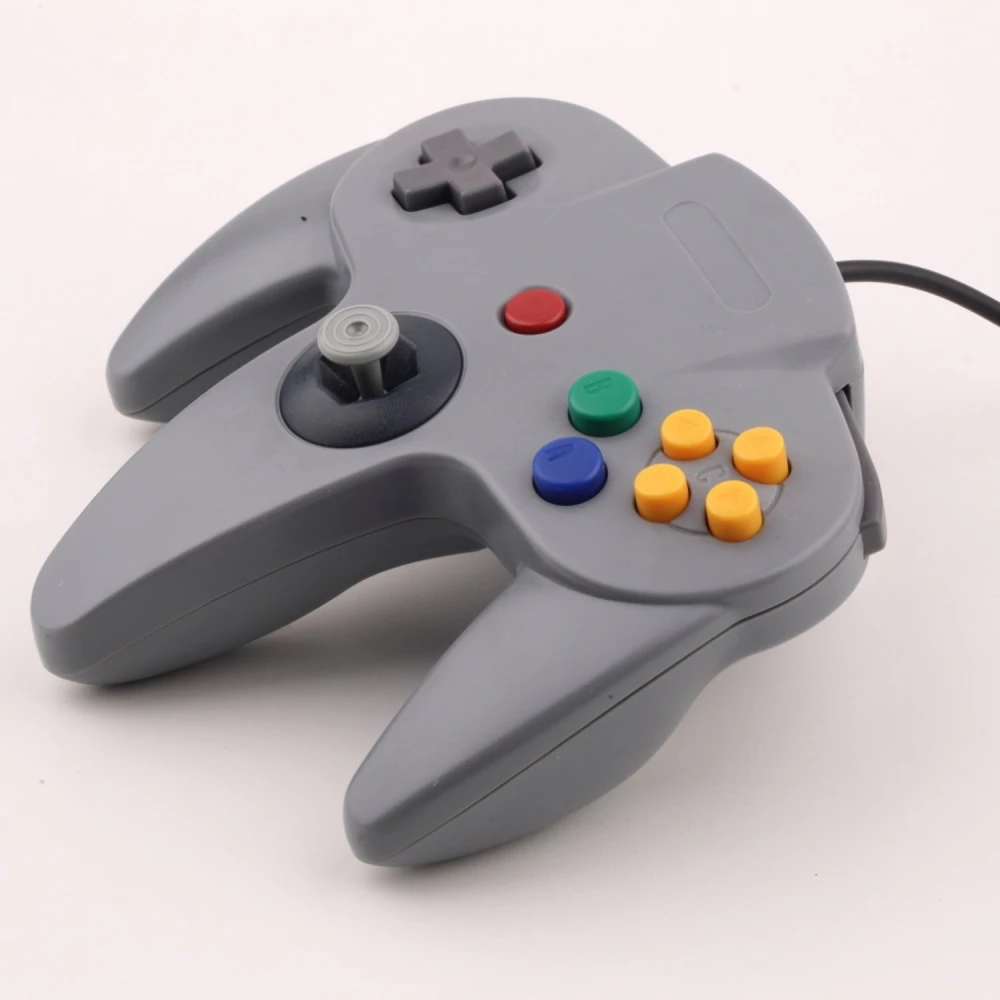 Manette compatible Nintendo 64 avec connecteur d'origine et câble noir