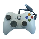 Manette filaire Xbox 360 compatible blanche - ergonomique et précise