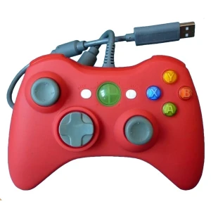 Manette filaire Xbox 360 compatible rouge pour un confort et un contrôle maximum