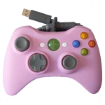 Manette filaire Xbox 360 rose compatible - ergonomique et fiable