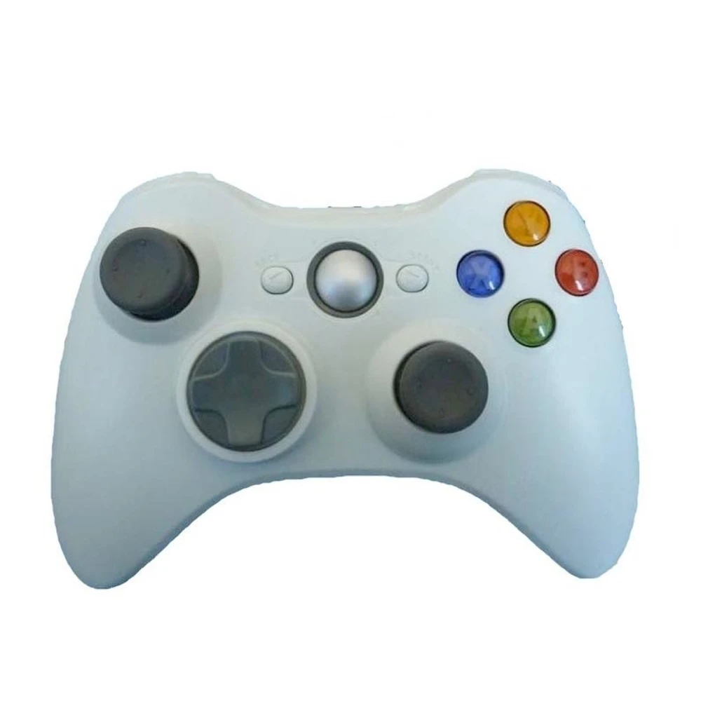 Manette sans fil Xbox 360 compatible blanche sans blister - Satkit
