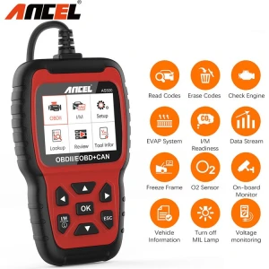 Autophix Valise diagnostic Ancel AS500 OBD2 Scanner pour véhicules
