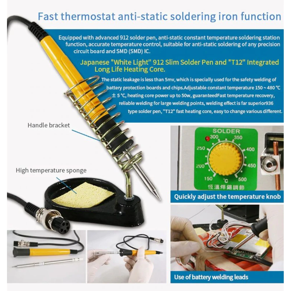 Machine de soudure par points Sunkko 709AD+ 220V avec fer à souder pour batterie lithium 18650