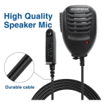 Micrófono altavoz Baofeng UV-9R con clip giratorio de 360 grados