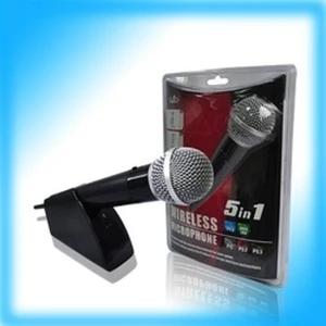Microphone sans fil pour PS2 PS3 Xbox 360 Wii PC Pega 5 En 1