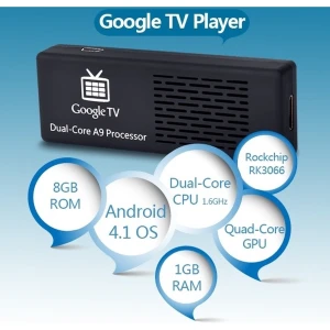 Mini PC MK808 Android Dual-Core 4.1.1 avec 1GB RAM et 8GB ROM Wi-Fi HDMI