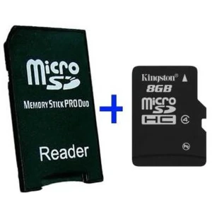 MS Pro Duo Adapter MicroSD 32GB PSP - Adaptateur et carte mémoire