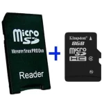 Adaptateur MS Pro Duo MicroSD 8GB pour PSP