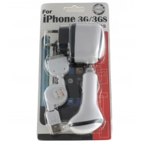 satkit Pack chargeurs 3 en 1 pour Apple iPod, iTouch, iPhone 3G