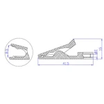 Pack de 2 pinzas cocodrilo con conexion banana 2mm rojo y negro Amass para instrumentos de medicion